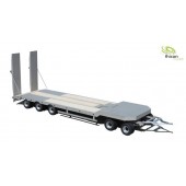 Rimorchio 1 /14 Pianale Ribassato 5 Assi Acciaio Inox RTR