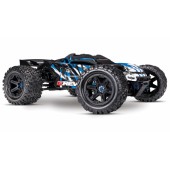 Traxxas E-REVO Brushless 4WD TQi TSM no Batteria no Caricabatteria Blu