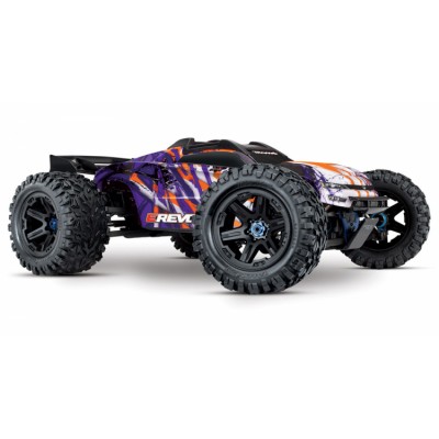 Traxxas E-REVO Brushless 4WD TQi TSM no Batteria no Caricabatteria Viola