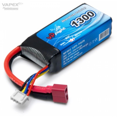 Vapex Batteria Lipo 3S 11.1V 1300 Mah 30C Connettore T