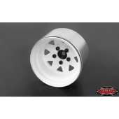 RC4WD 5 Lug Deep Dish Wagon 1 .9 Steel Stamped Beadlock Wheels White 4pcs