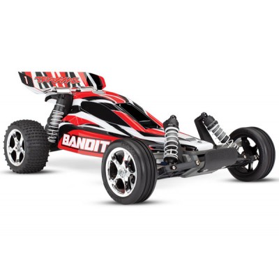 Traxxas Bandit 2WD Brushed No Batt. No Caricabatt. Rosso