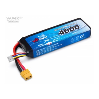 Vapex LiPo 3S 4000mah 11, 1V 25C Hardcase XT60