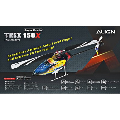 Align T-rex 150X Super Combo 3d Helycopter RH15E04X