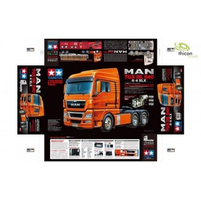 Camion 1 /14 RC LKW MAN TGX 26 540 XLX 6x4 3Assi Kit 