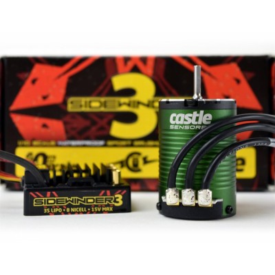 Castle Sidewinder 3 Waterproof 3S ESC + Motor 1406 4600kv Combo