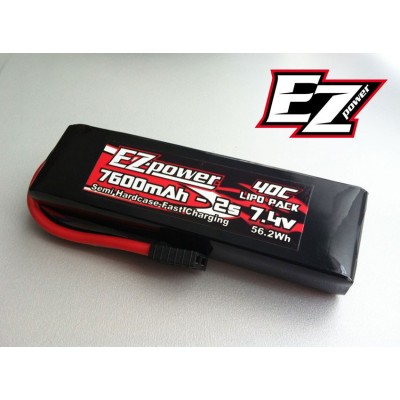 SEMI-HARD-CASE BATTERY 7600 MAH 2S 40C - 7,4V  - TRAXXAS