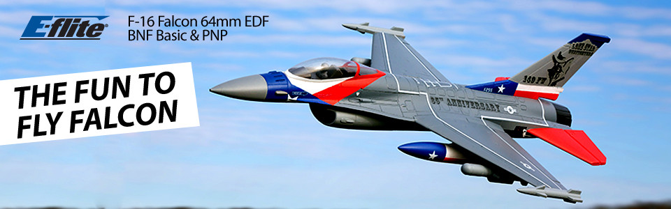 E-flite F16 Falcon 64mm EDF BNF Basic 729mm 01