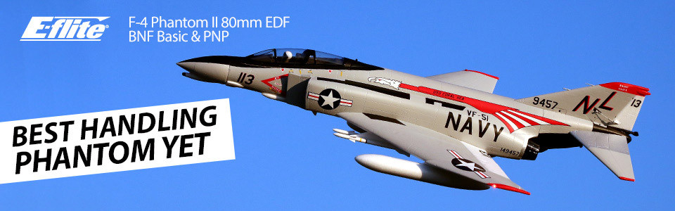 E-flite F-4 Phantom EDF 80mm BNF Basic Safe As3x 01