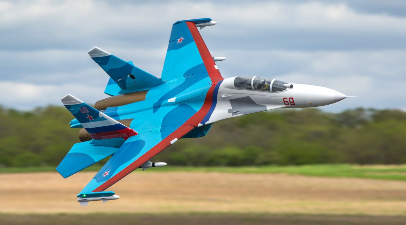 E-flite SU-30 Jet Rc doppio Motore 70mm EDF BNF 02