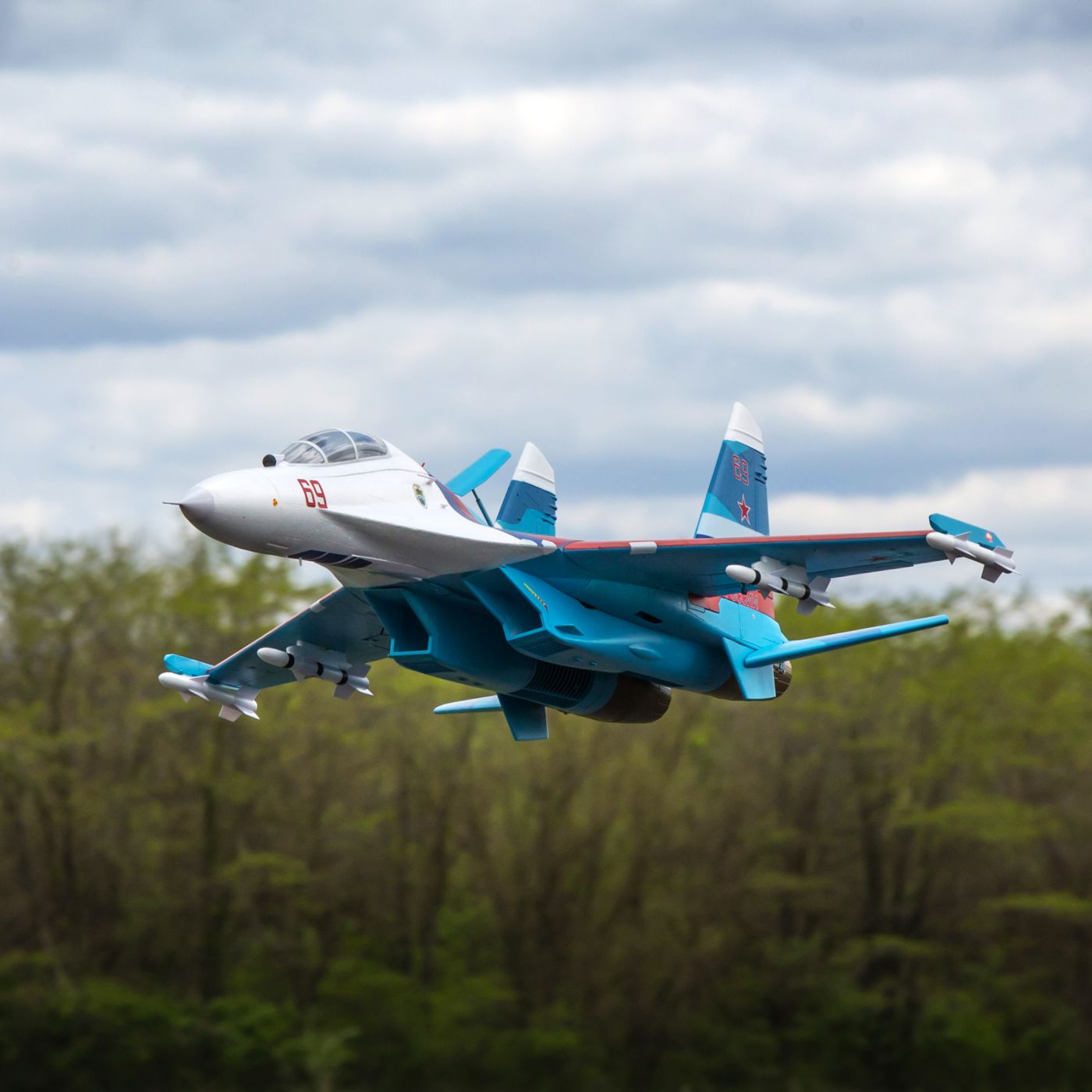 E-flite SU-30 Jet Rc doppio Motore 70mm EDF BNF 10