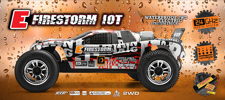 Hpi E-Firestorm 10T Stadium Truck Brushed 2WD RTR 01